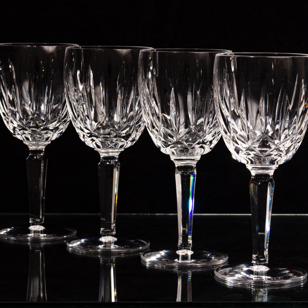 Waterford Crystal White Drinkware Set with Intricate Patterns - Picture 1 of 10